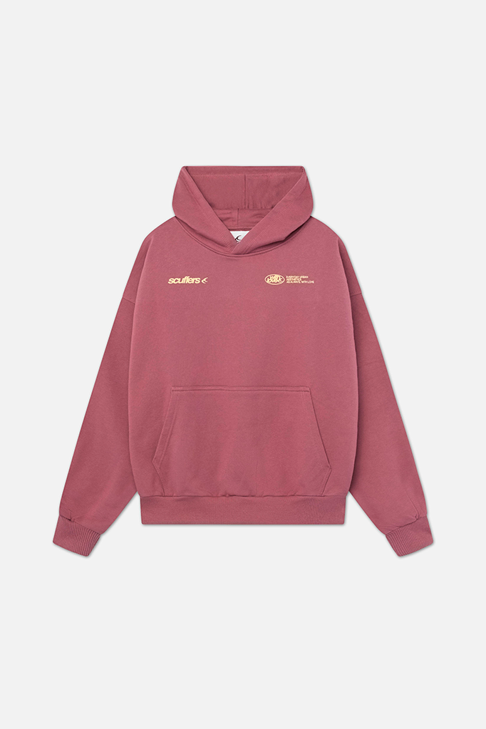Graphic hoodie with large white back lettering