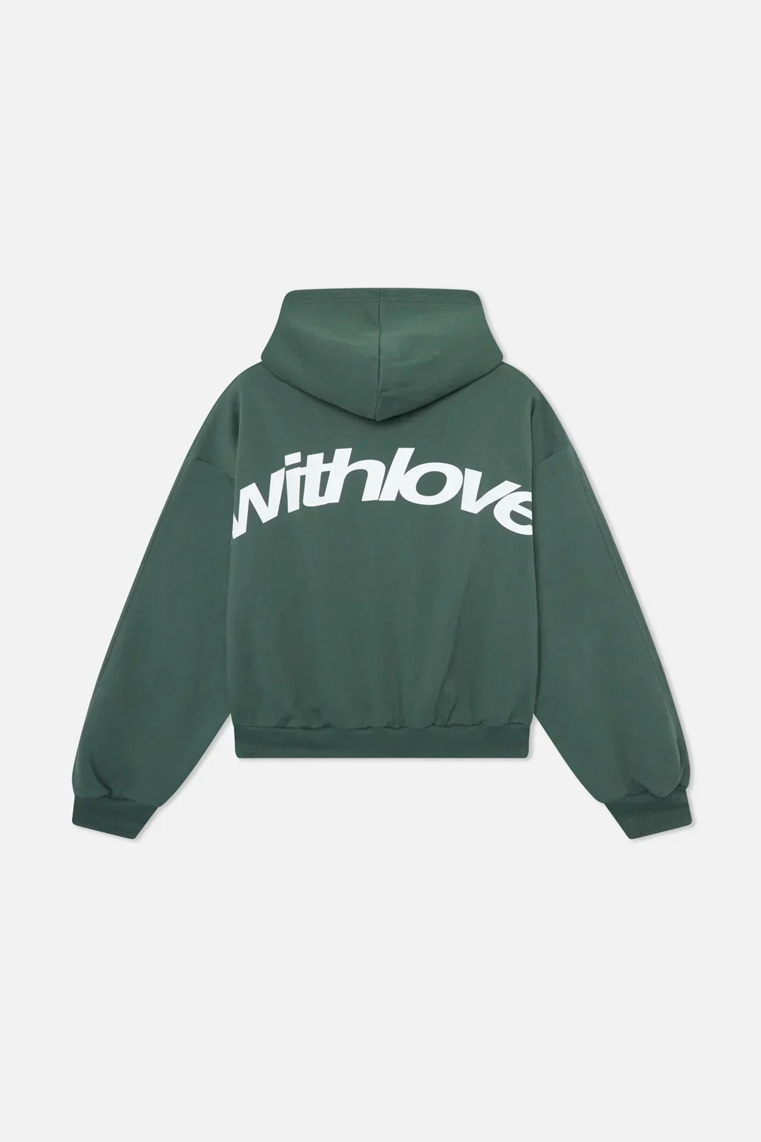 Graphic hoodie with large white back lettering