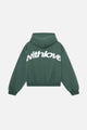 Graphic hoodie with large white back lettering