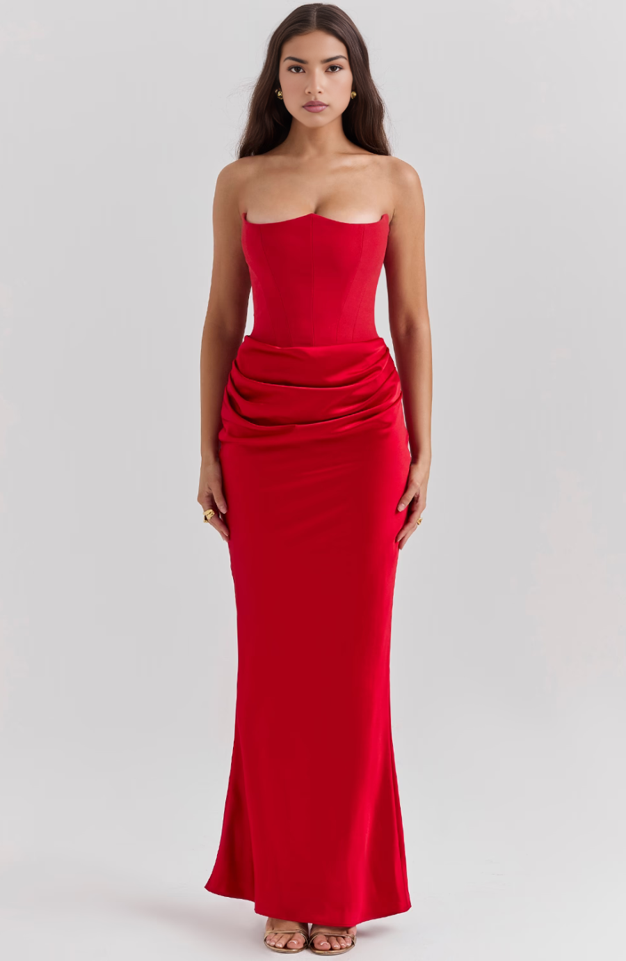 Camille | Women’s Strapless Corset Bodycon Maxi Dress - Image 8