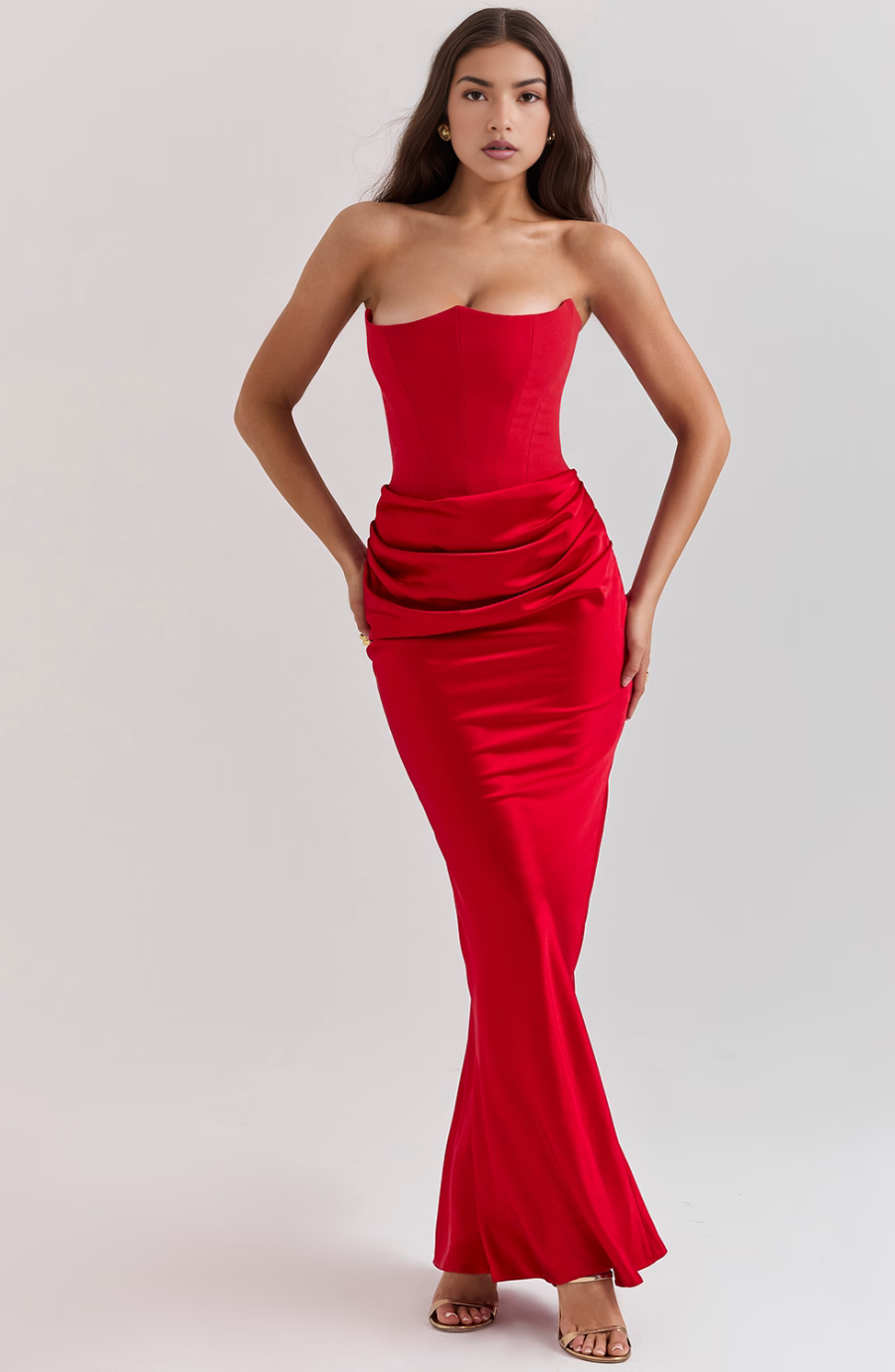 Camille | Women’s Strapless Corset Bodycon Maxi Dress - Image 9