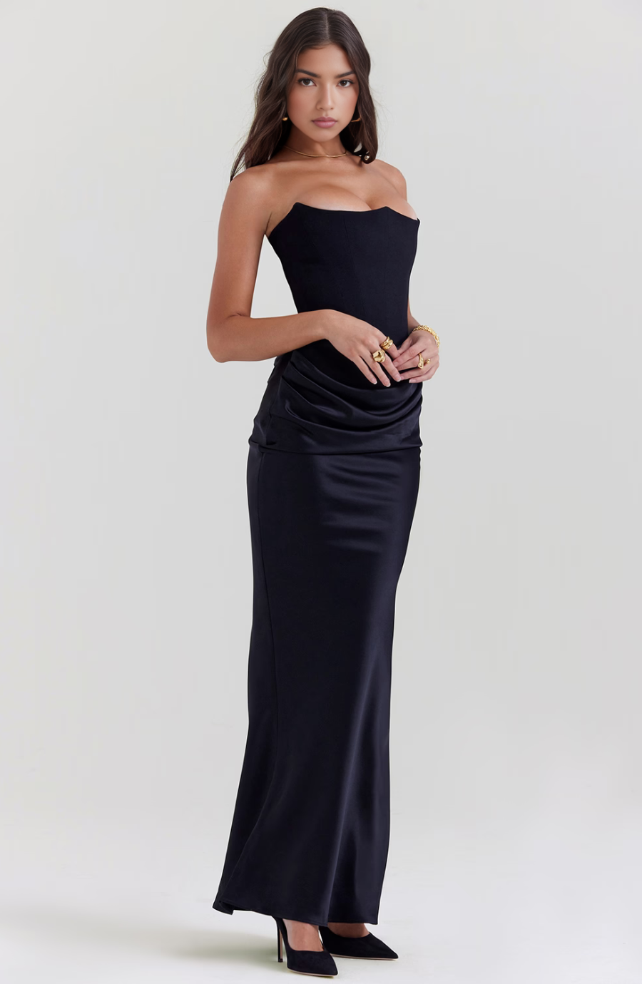 Camille | Women’s Strapless Corset Bodycon Maxi Dress - Image 5
