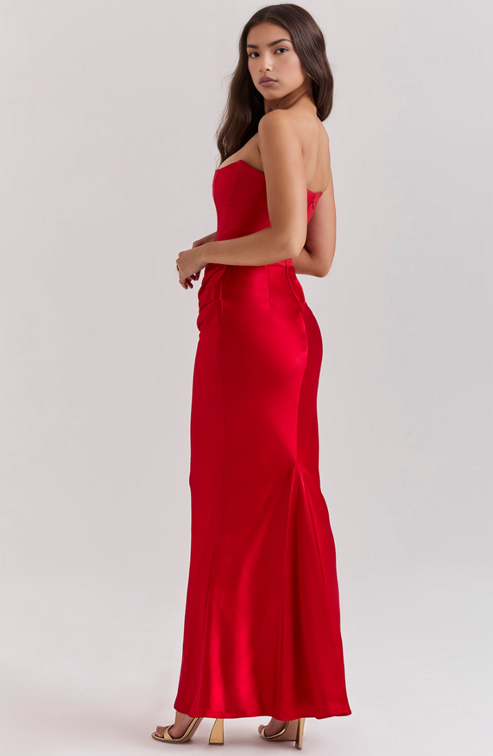 Camille | Women’s Strapless Corset Bodycon Maxi Dress - Image 7