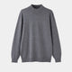 Plain mock neck sweater with long sleeves and ribbed trims