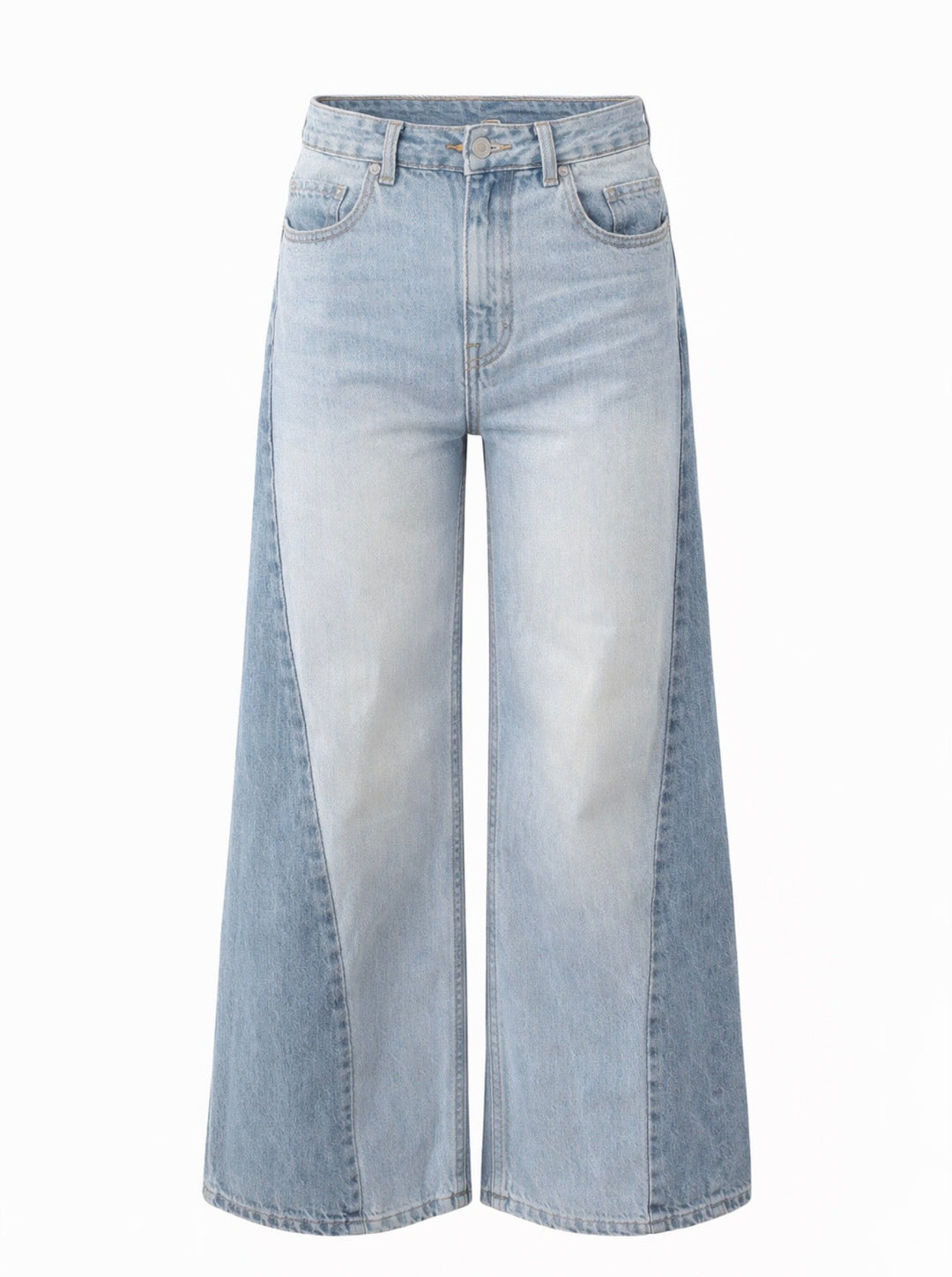 Women's straight-leg blue denim jeans