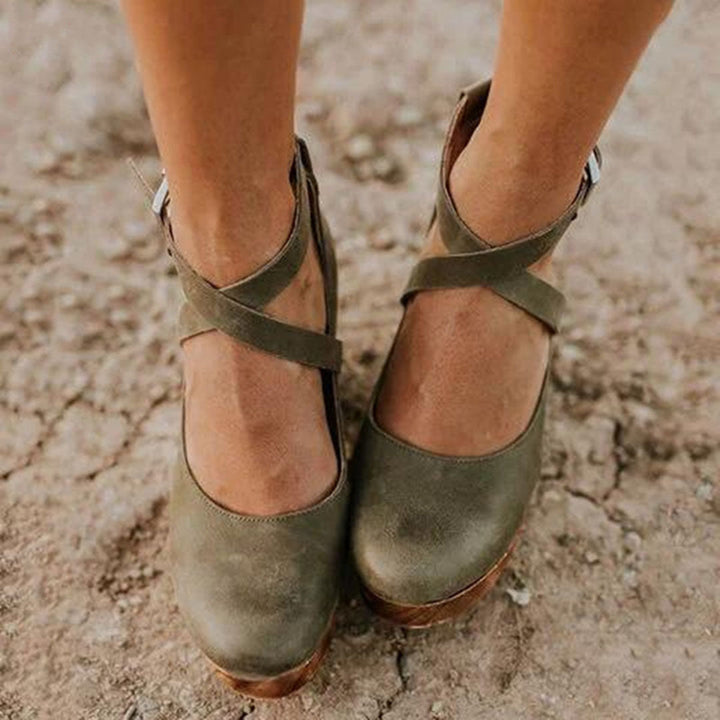 Teresa | Elegant Wedge Heels with Closed Toe & Ankle Strap - Image 5