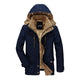 Men's hooded multi-pocket winter parka jacket