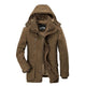 Men's hooded multi-pocket winter parka jacket