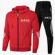 Men's two-piece hooded tracksuit with zip jacket and joggers