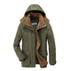 Men's hooded multi-pocket winter parka jacket