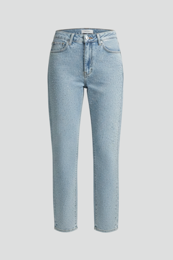 Women’s Jeans with High Waist and Shimmer Surface - Image 1