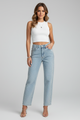 Women’s Jeans with High Waist and Shimmer Surface - Image 2