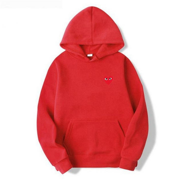 Women's pullover hoodie with heart graphic and kangaroo pocket