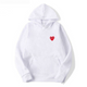 Women's pullover hoodie with heart graphic and kangaroo pocket