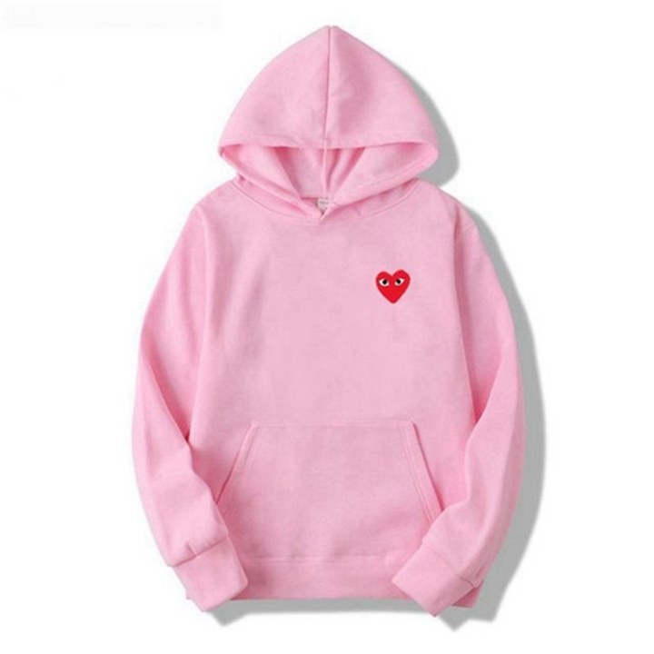 Women's pullover hoodie with heart graphic and kangaroo pocket