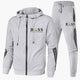 Men's two-piece hooded tracksuit with zip jacket and joggers