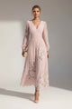 Women's Floral Midi Dress — Defined Waist Flowing Summer Dress