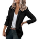 Women's open front blazer with notched lapels