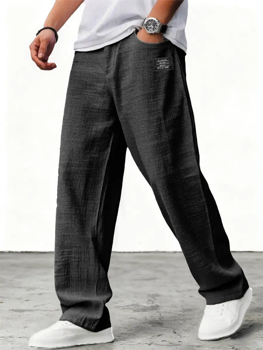 Women's relaxed-fit linen-blend summer trousers