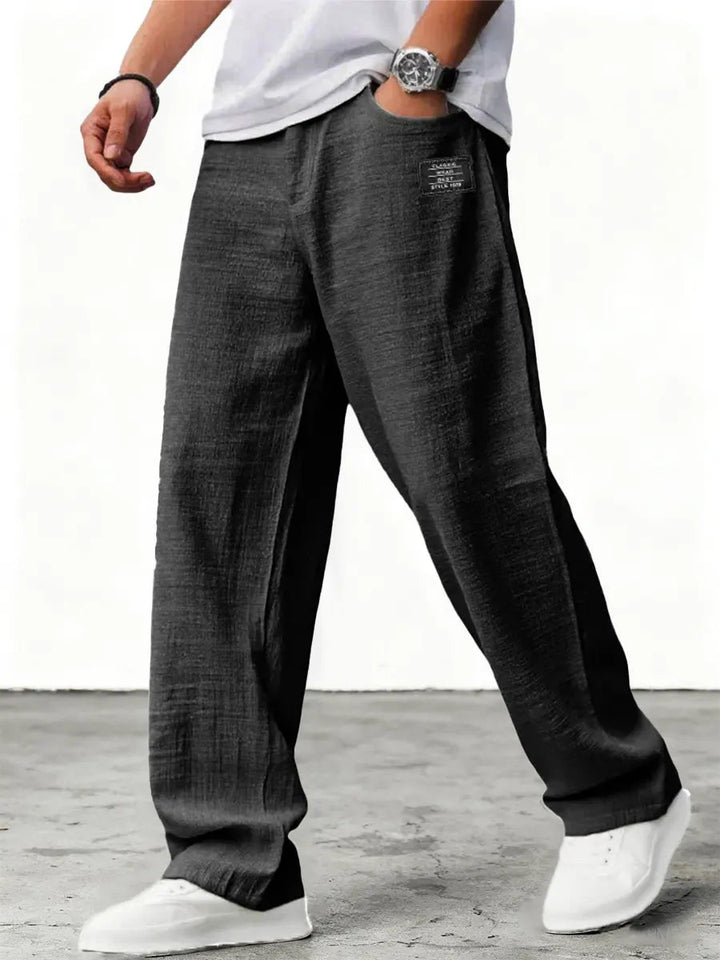 Women's relaxed-fit linen-blend summer trousers