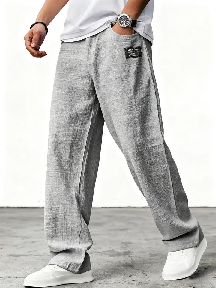 Women's relaxed-fit linen-blend summer trousers