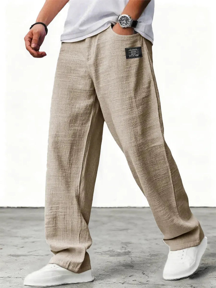 Women's relaxed-fit linen-blend summer trousers