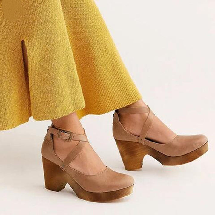 Teresa | Elegant Wedge Heels with Closed Toe & Ankle Strap - Image 6