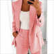Women's tailored blazer and straight-leg trouser set