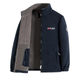 Men's fleece jacket with mock neck collar, zip front and side pockets