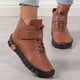 Women's orthopaedic lace-up ankle boots with side zip