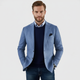 Men's long-sleeve blazer with notch lapels, button front, chest pocket and flap pockets