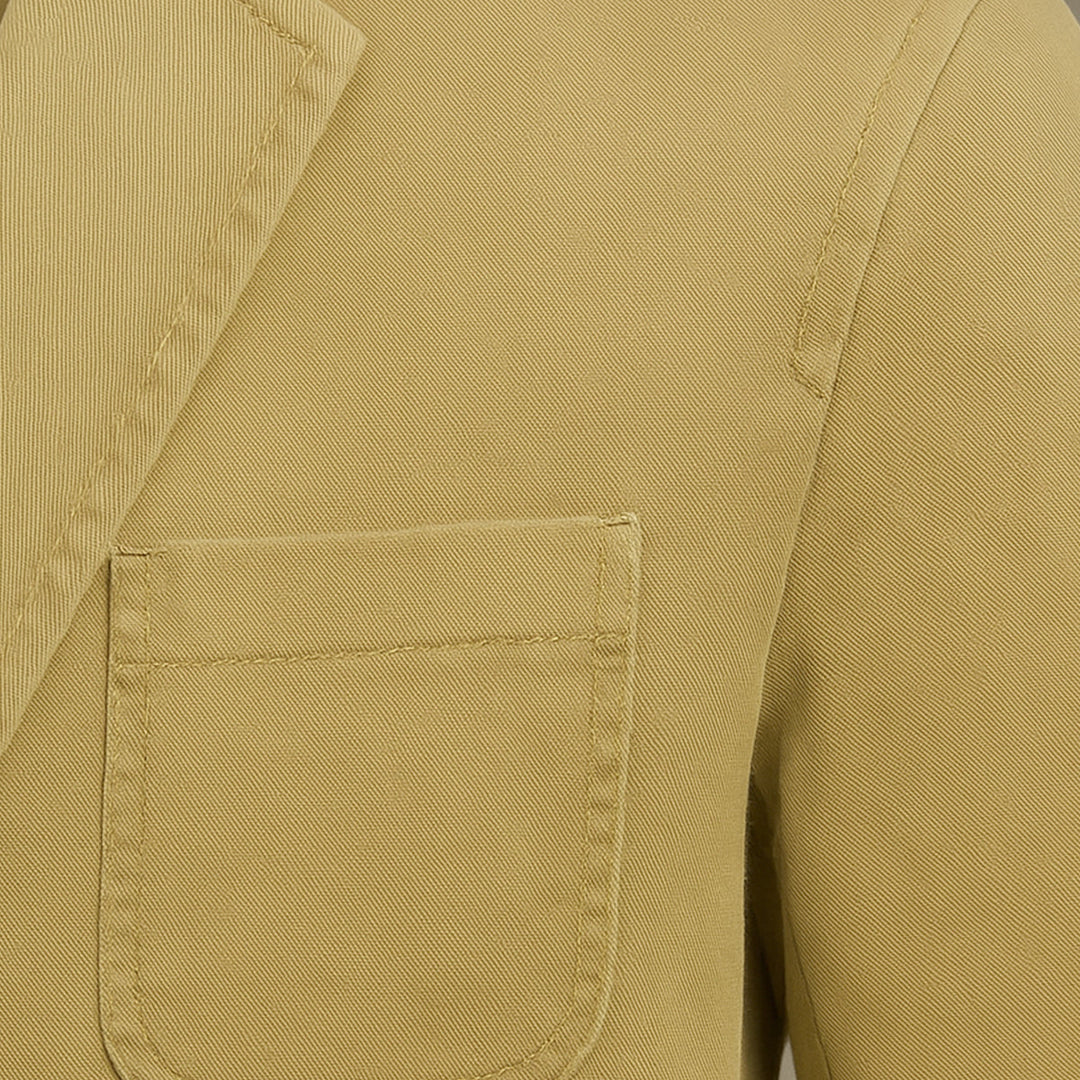 Men's blazer-style jacket with notched lapels and patch pockets