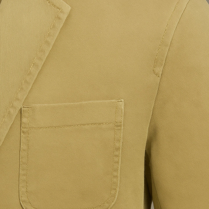 Men's blazer-style jacket with notched lapels and patch pockets