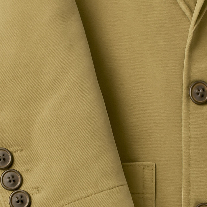 Men's blazer-style jacket with notched lapels and patch pockets
