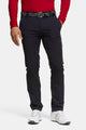Straight leg golf chino trousers with belt loops and pockets
