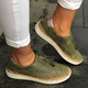 Women's Slip-On Loafer, Green, Perforated Detail