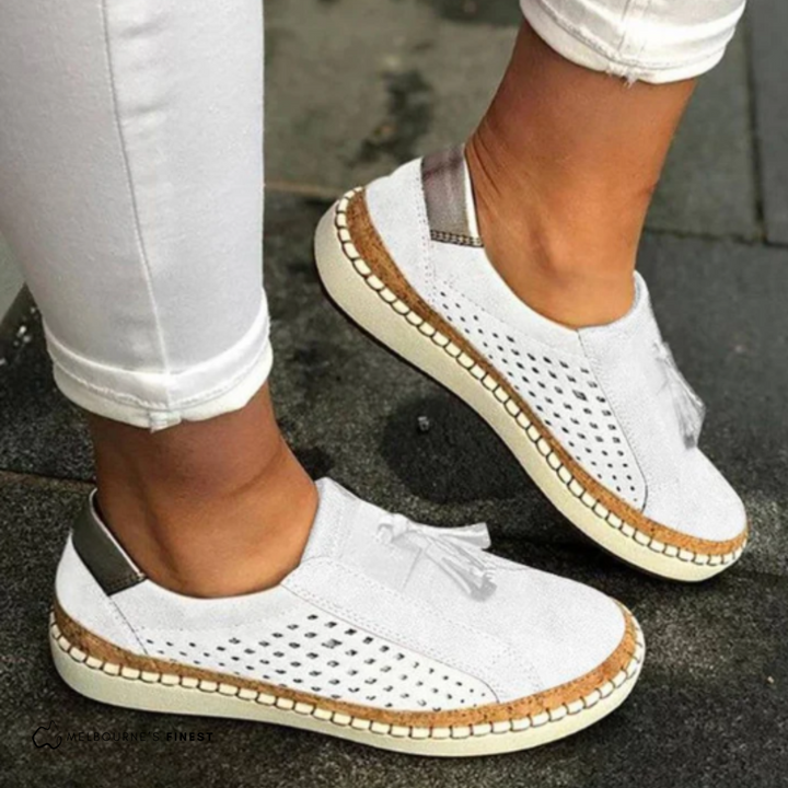Women's Slip-On Loafer, Green, Perforated Detail