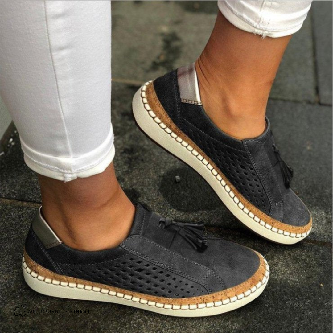 Women's Slip-On Loafer, Green, Perforated Detail