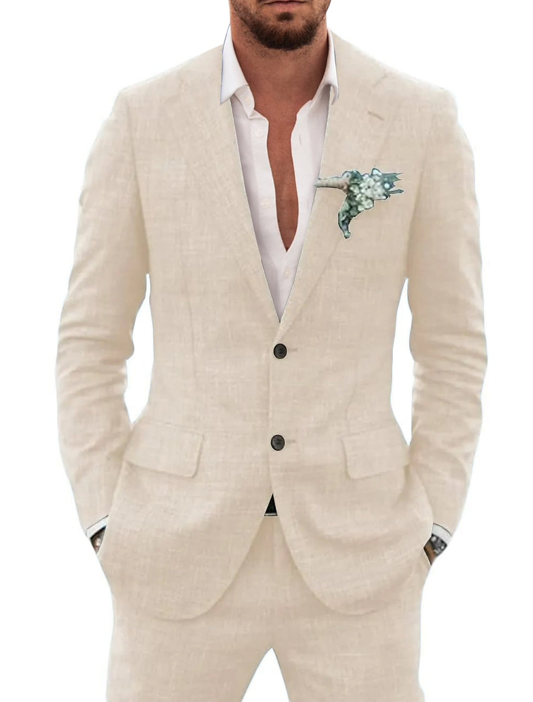 Men's 2-Piece Linen Suit