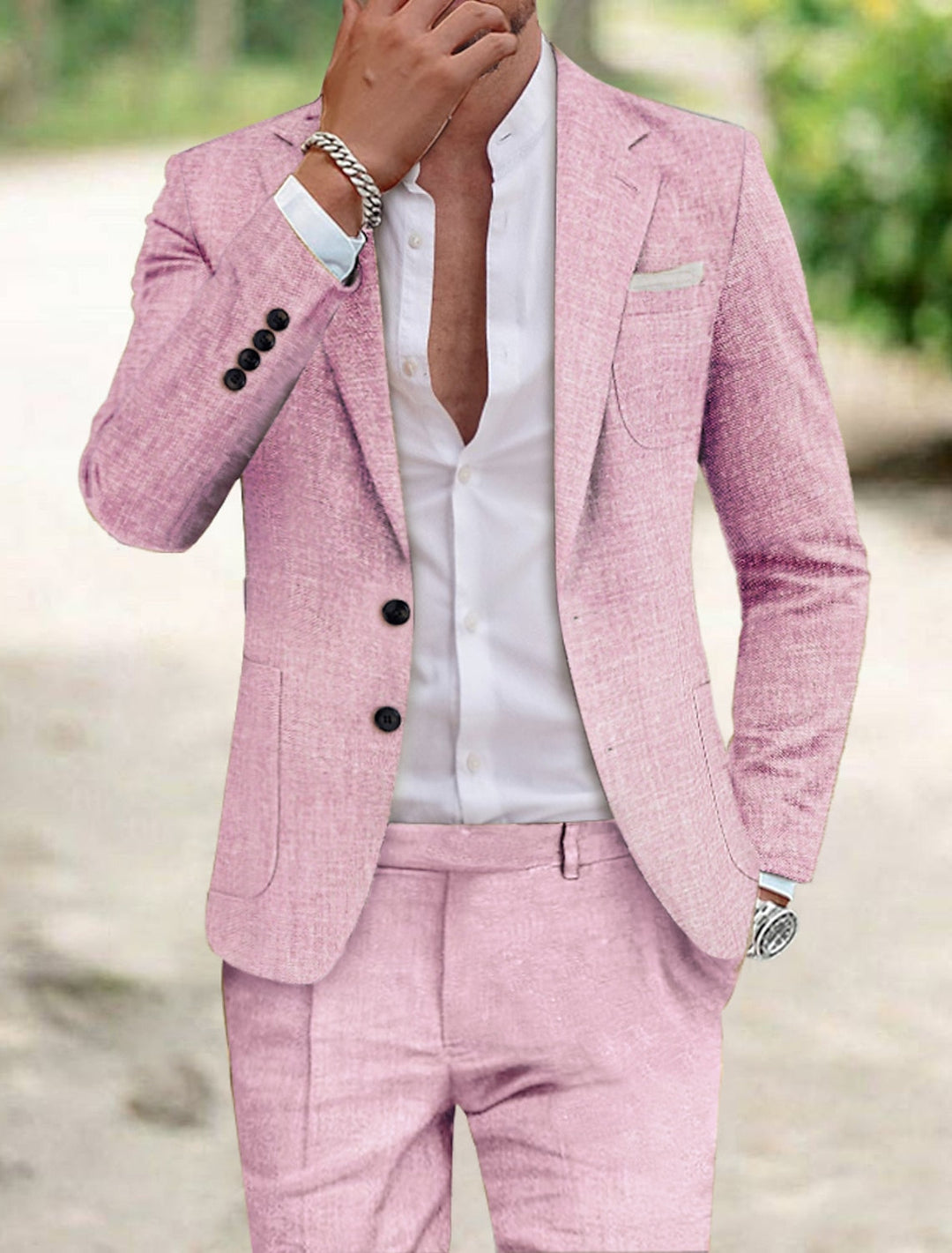 Men's 2-Piece Linen Suit