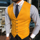 Men's Single-Breasted Formal Waistcoat