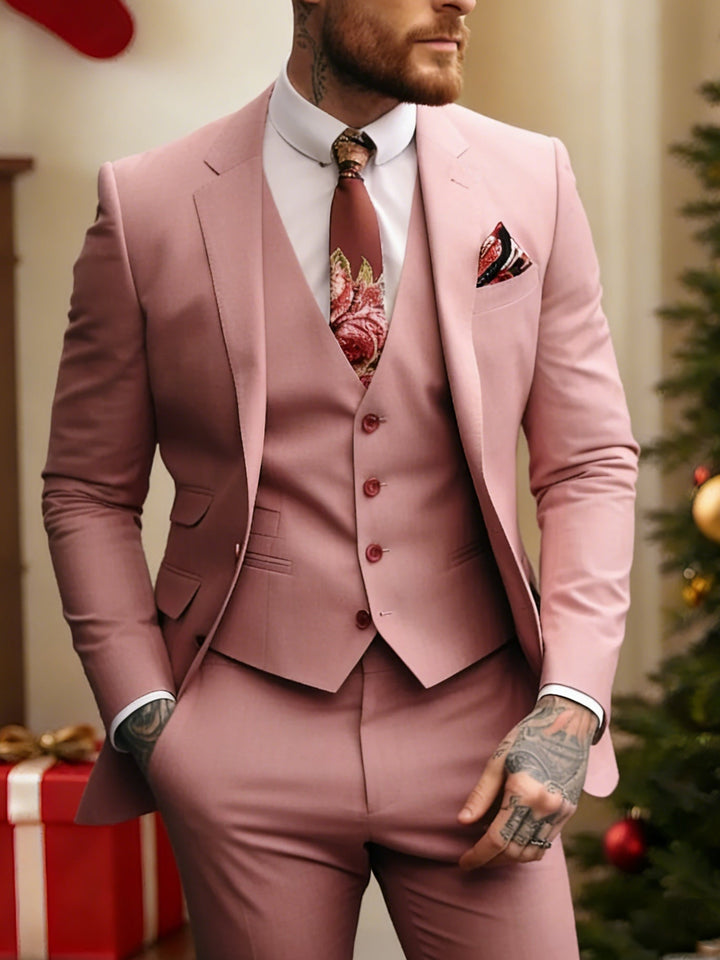 Bradley | Men's Tailored Three Piece Suit with Blazer, Vest and Slim Fit Trouser