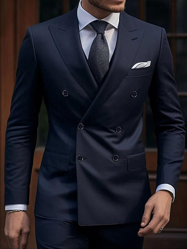 Men's 2-Piece Wedding Suit in dark blue