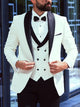 Men's 3-Piece Wedding Suit in white