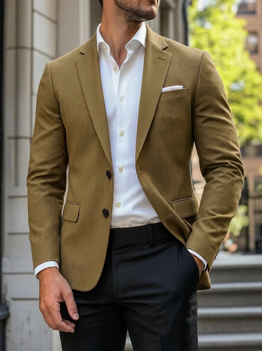 Men's Single Breasted Blazer Jacket