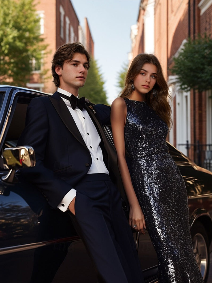 Men's Prom Suit in navy blue
