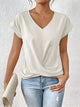 Maia | Twist Front V-Neck Top - Image 12