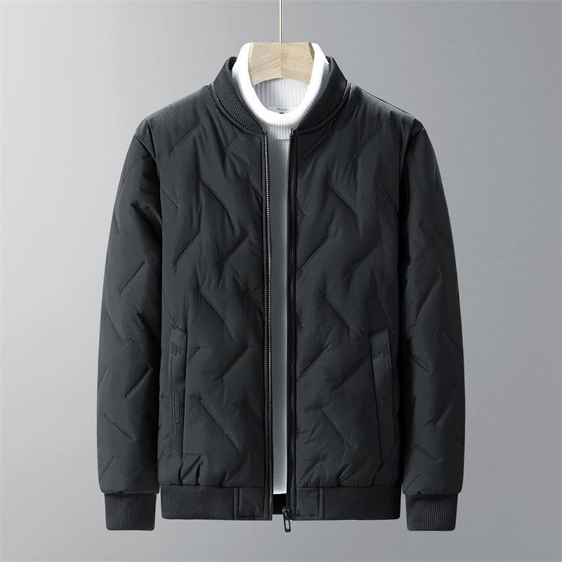 Quilted bomber jacket with ribbed trims, zip front and side pockets