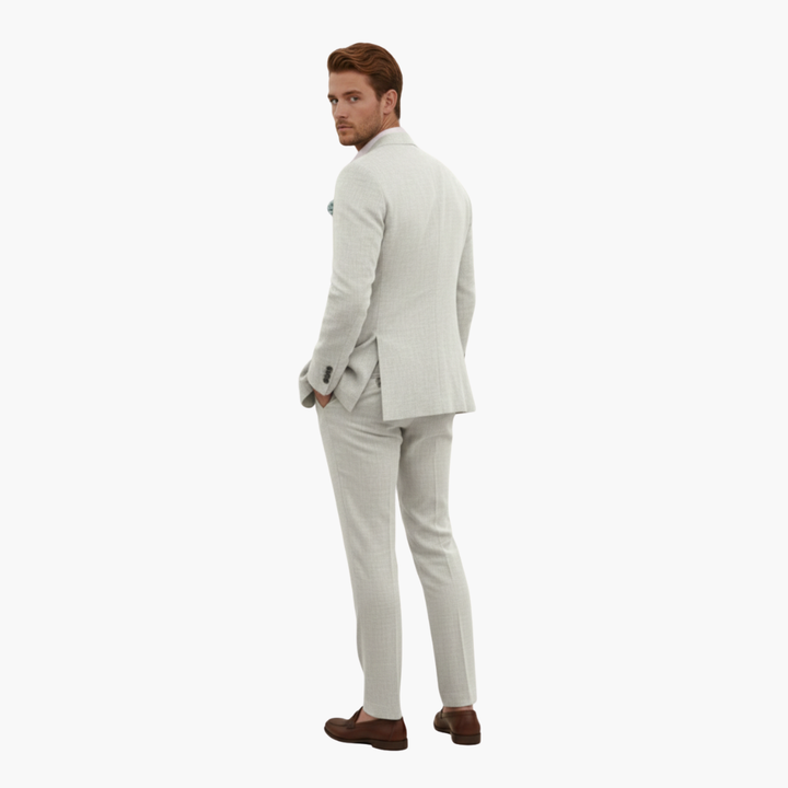Eric | Men's Linen Two Piece Suit Set with Button Blazer and Pants