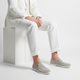 Men's slip-on loafer with moccasin stitching and contrast sole